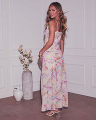 Whimsy Grace Floral Slip Maxi Dress