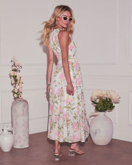 Daija Floral Keyhole Midi Dress