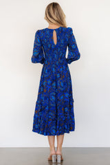 Andersen Smocked Midi Dress | Cobalt Floral